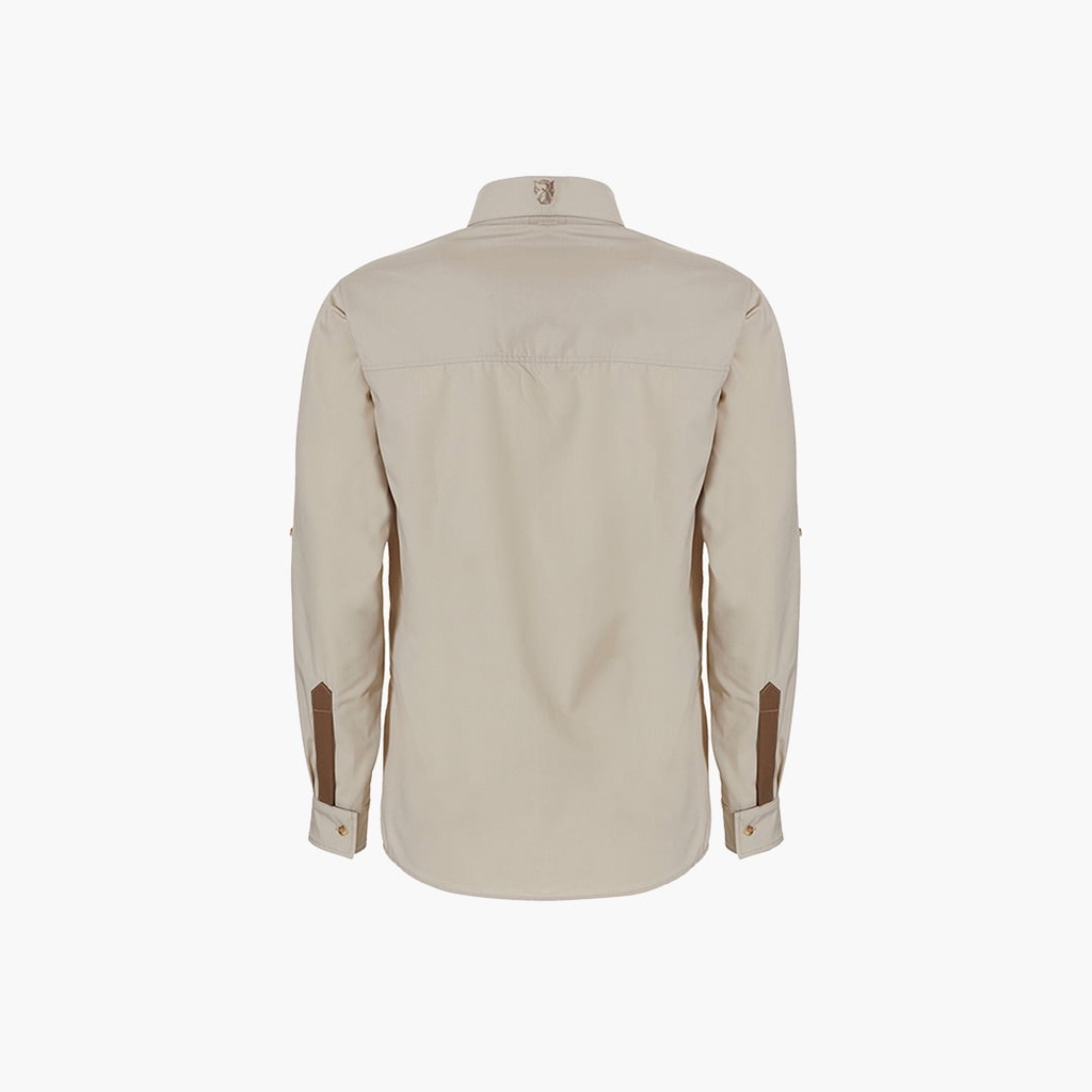 Camisa Rovince Desert diseño para hombre con tratamiento repelente de insectos permanente, hasta 100 lavados, NEN-8333 EN17487, UV50, 50% Polyester - 50% Cotton.