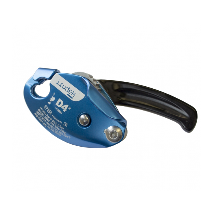 Descensor D4, fabricat en acer inoxidable, molt resistent al desgast i la corrosió.