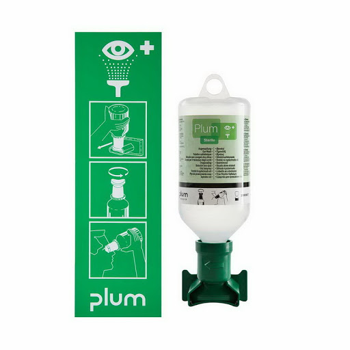 [4611]  Estació rentaülls de paret oberta PLUM amb 1 ampolla de 500ml solució salina