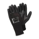 Guant Tegera 866 de poliuretà negre sobre polièster, galga 13